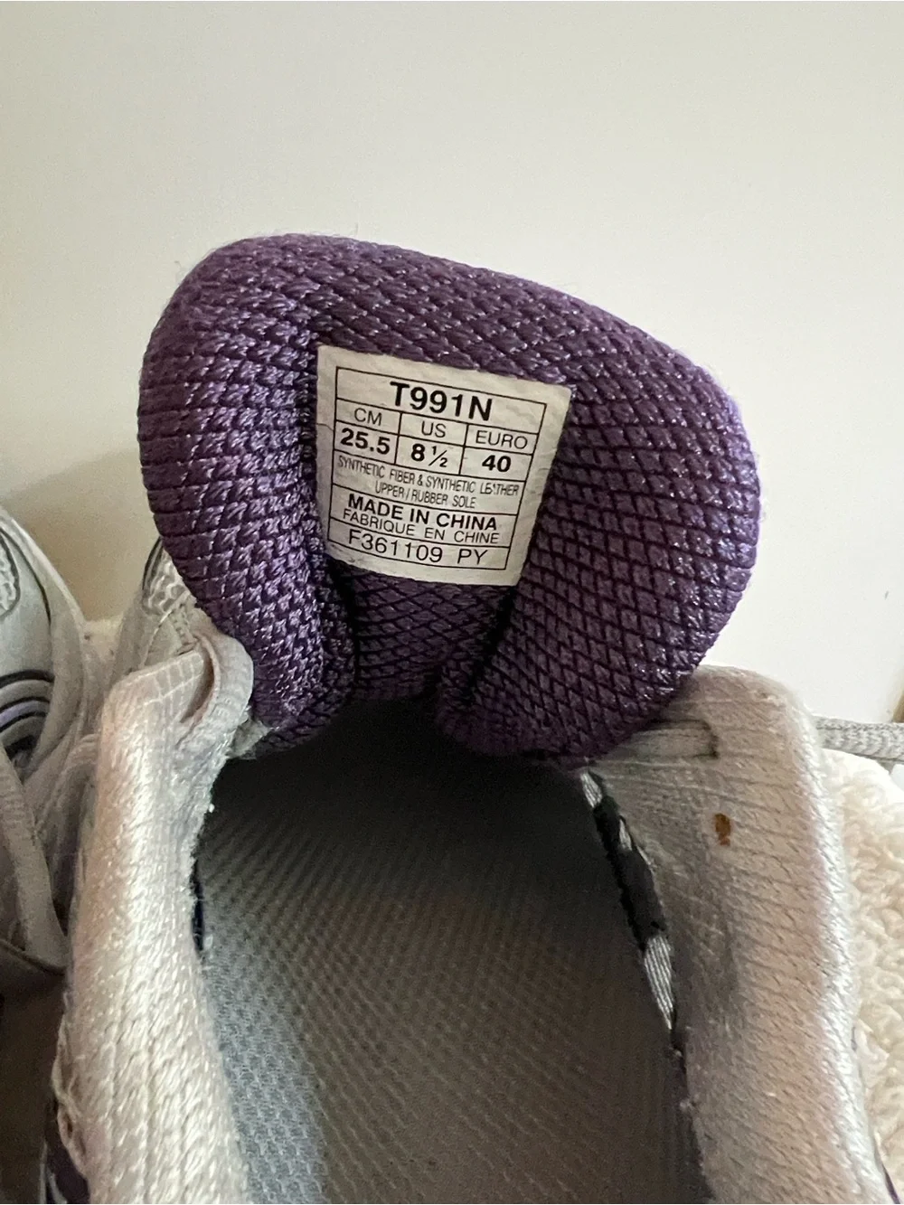 Asics Gray and Purple Women's Running Sneakers